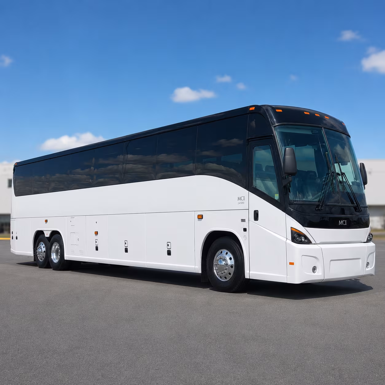 moore charter bus rental exterior