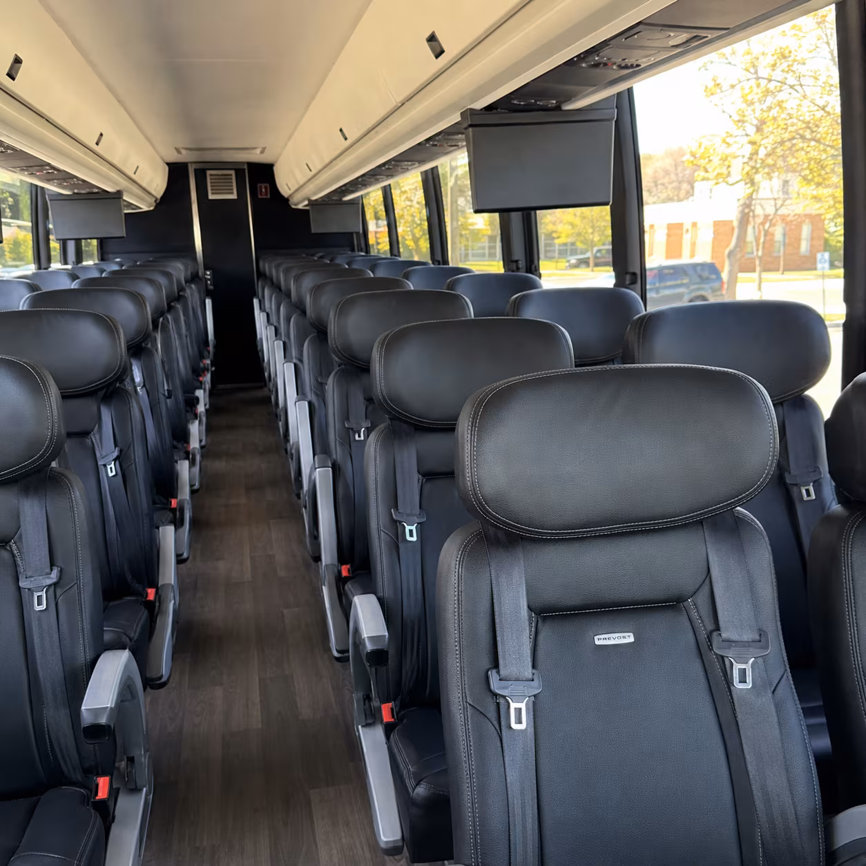 moore charter bus rental inside