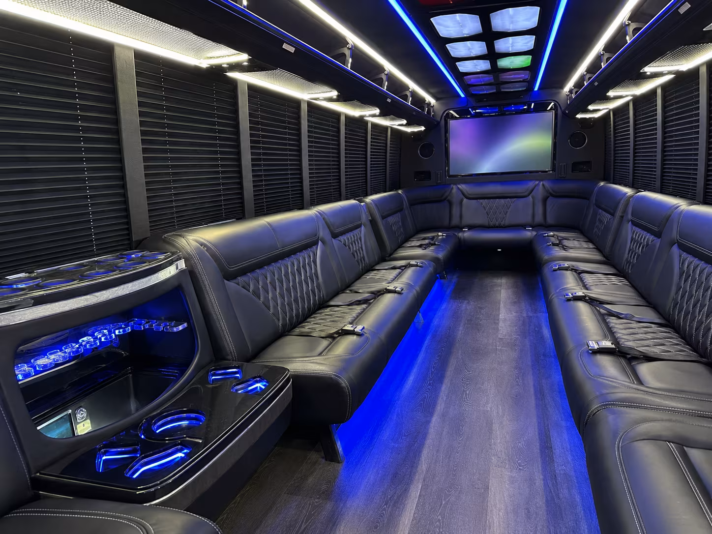 tulsa 20 passenger party bus inside
