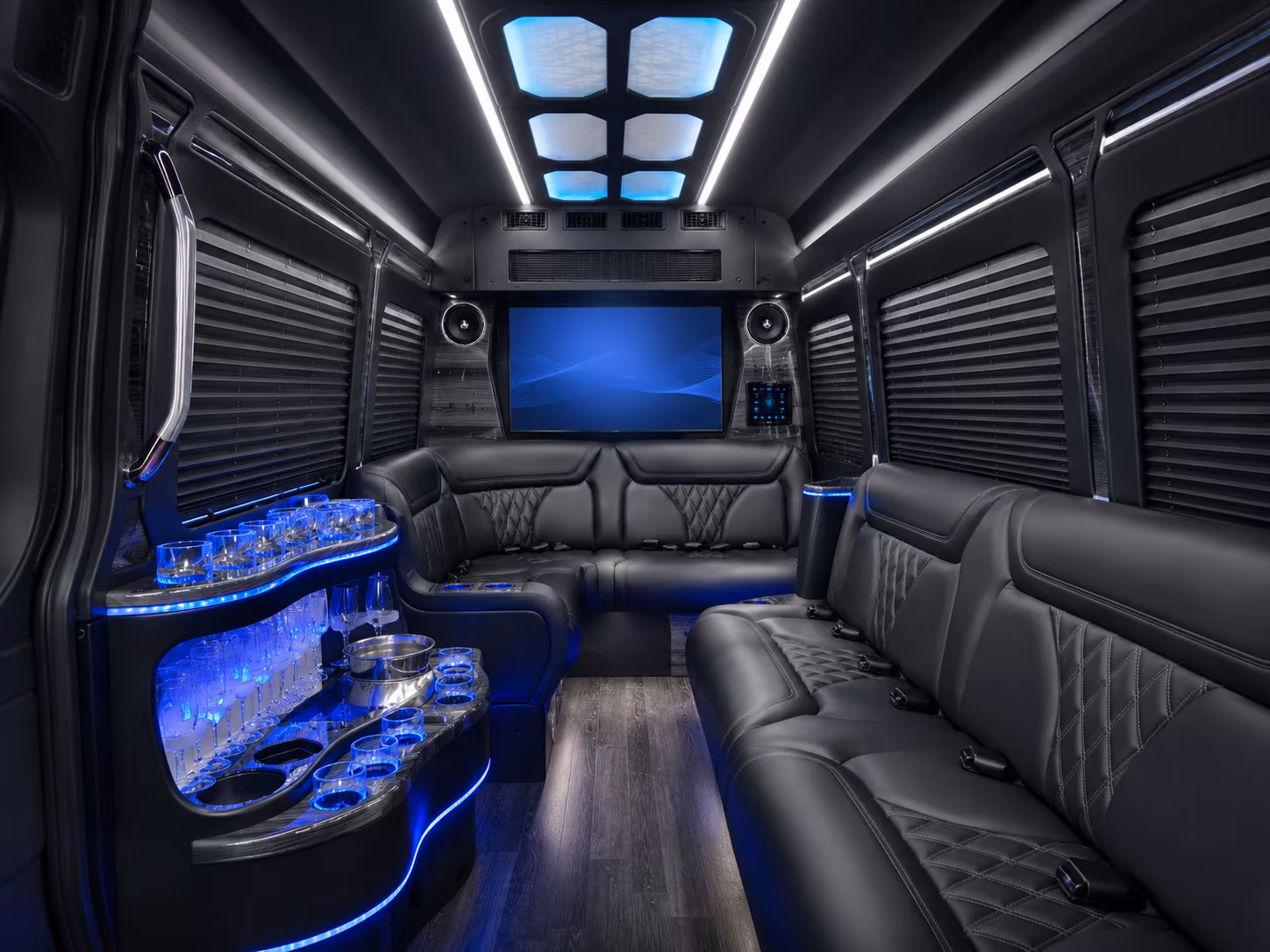 tulsa 30 passenger party bus inside