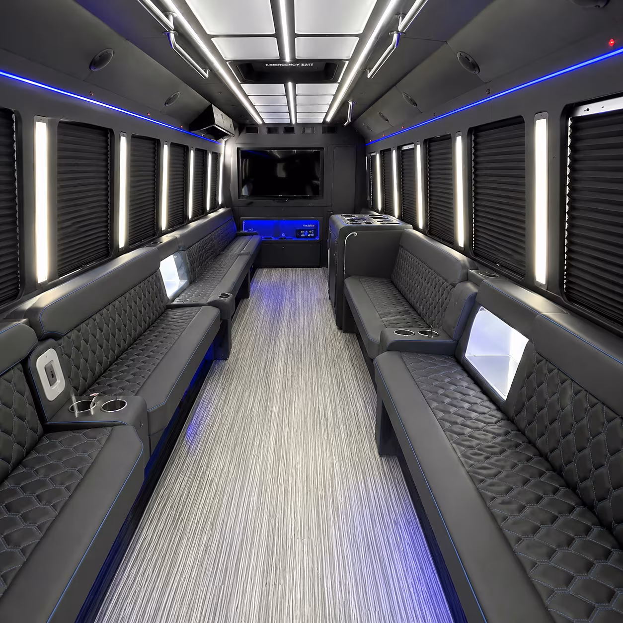 tulsa party bus rental interior